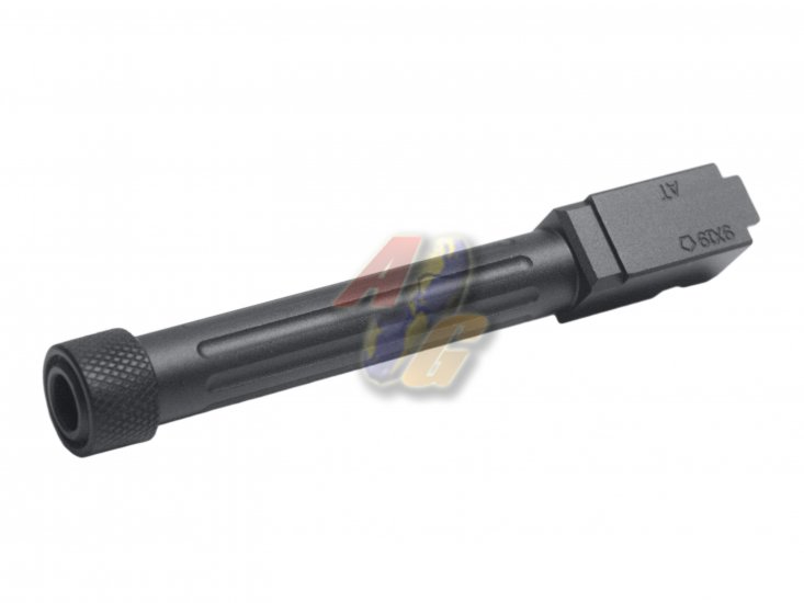 5KU Aluminum Straight Outer Barrel with Thread For Tokyo Marui G17 Series GBB ( 14mm-/ Black ) - Click Image to Close