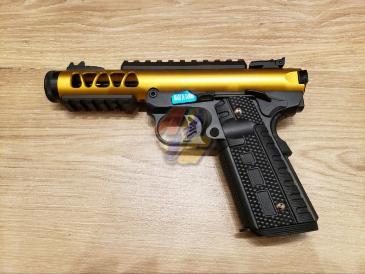 WE 1911 Galaxy GBB ( Type B, GOLD Slide/ BK Frame ) - Click Image to Close