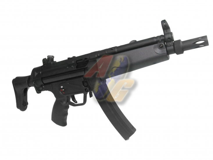 SRC MP5A5 CO2 SMG Rifle ( Steel Receiver ) - Click Image to Close
