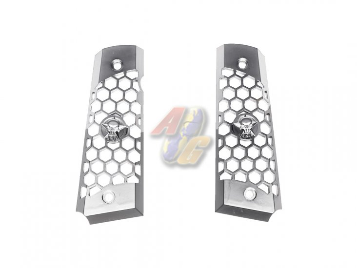 --Out of Stock--WE M1911 Aluminum Hexagon Grip ( Silver ) - Click Image to Close