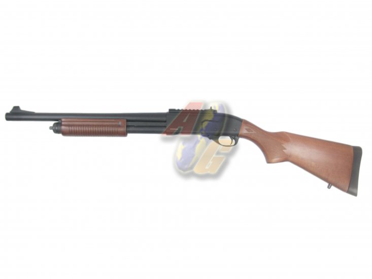 Golden Eagle M870 Tactical Gas Pump Action Shotgun ( Real Wood ) - Click Image to Close
