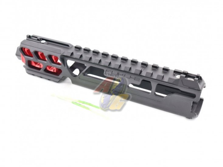 CTM Fuku-2 CNC Aluminum Cut Out Upper Set Short Type For Action Army AAP-01 GBB ( Black/ Red ) - Click Image to Close