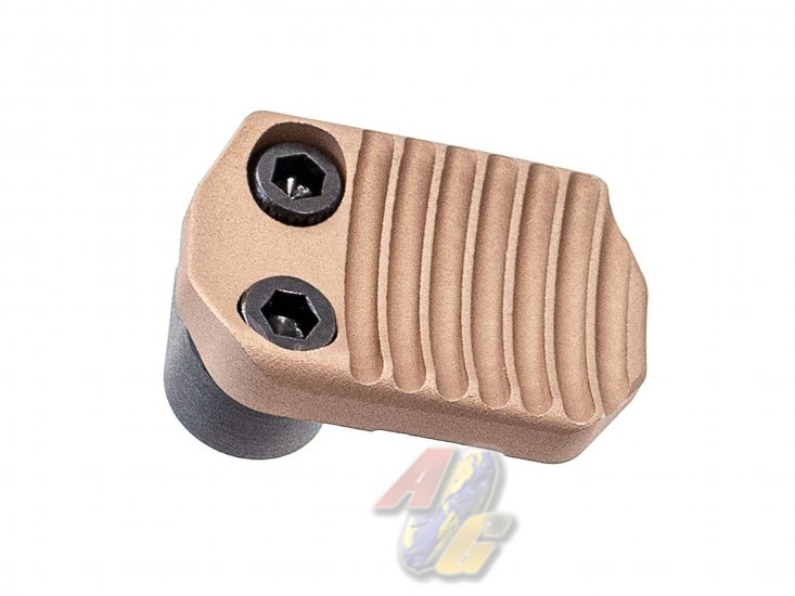 Revanchist Airsoft CNC Aluminum Magazine Release Type B For VFC M4 Series GBB ( TAN ) - Click Image to Close