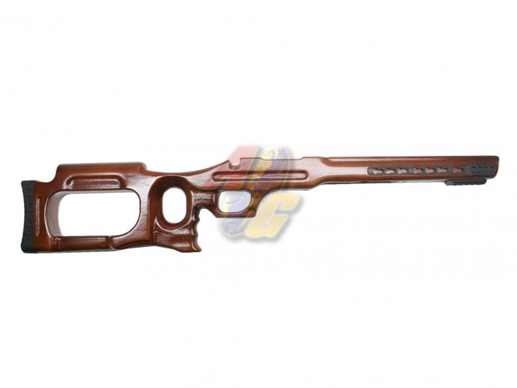 SLONG Beech Wood Stock For Tokyo Marui VSR-10/ SLONG WSR-100 Sniper Rifle - Click Image to Close