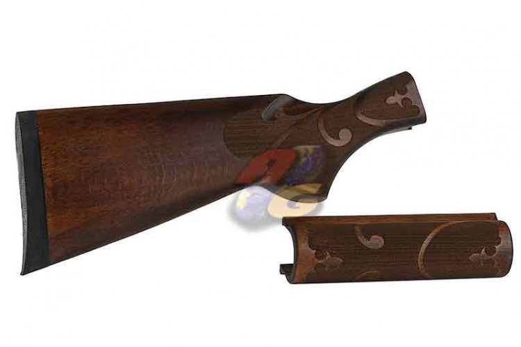 --Out of Stock--CAW Wood Stock For Tokyo Marui M870 Shotgun ( DX ) - Click Image to Close