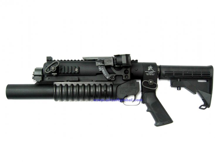 G&P Military Type Standalone Grenade Launcher With 6 Position Stock Full Set (L) - Click Image to Close
