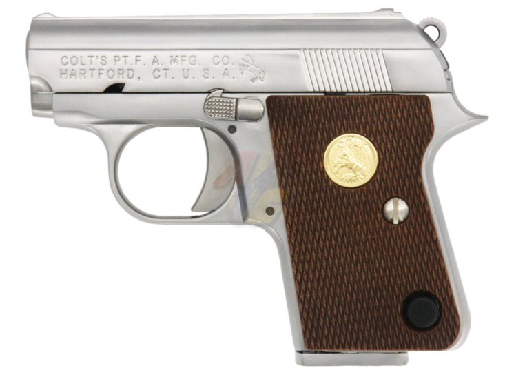 Cybergun/ WE Colt.25 GBB Pistol with Marking ( Silver ) - Click Image to Close