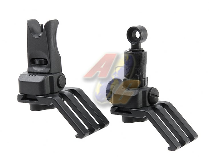 ARES 45 Degree Offset Flip-Up Sight Set ( Type A ) - Click Image to Close