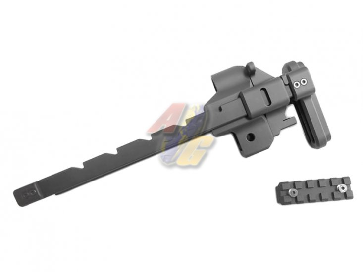 BOW MASTER/ GMF B Style 5 Position Buttstock 20mm Stock Adapter For Umarex/ VFC MP5 GBB, Tokyo Marui MP5A5 Next Gen. AEG - Click Image to Close