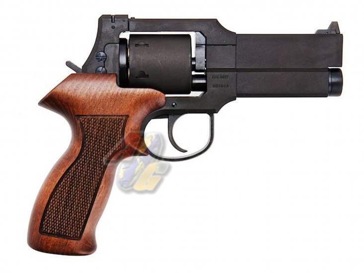 Marushin Mateba 4 inch Gas Revolver ( Black, Heavy Weight, Wood Grip ) - Click Image to Close