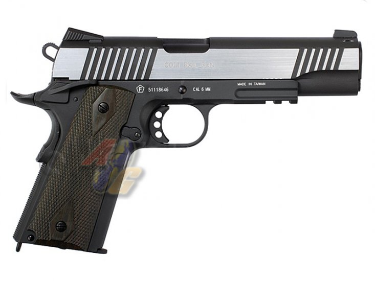 --Out of Stock--Cybergun COLT 1911 Rail Co2 GBB Pistol ( Dual Tone ) - Click Image to Close