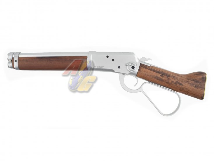 A&K M1873 Sawed-Off Gas Rifle ( Real Wood/ Silver ) - Click Image to Close