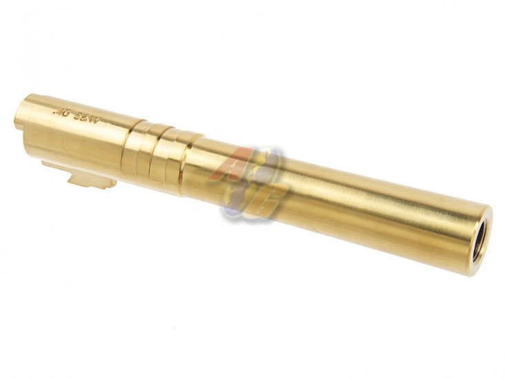 --Out of Stock--COWCOW Technology OB1 Stainless Steel Threaded 5.1 Outer Barrel ( .40 Marking/ Gold ) - Click Image to Close