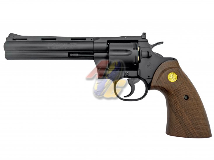 King Arms 6" Python 357 Revolver ( Full Colt Marking/ Gas Ver. ) - Click Image to Close