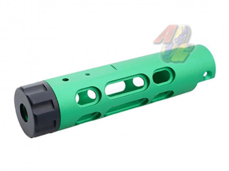 5KU CNC Aluminum Outer Barrel For Action Army AAP-01 GBB ( Type B/ Green ) - Click Image to Close