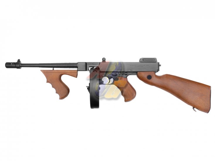 King Arms Thompson M1928 Chicago AEG ( Real Wood ) - Click Image to Close