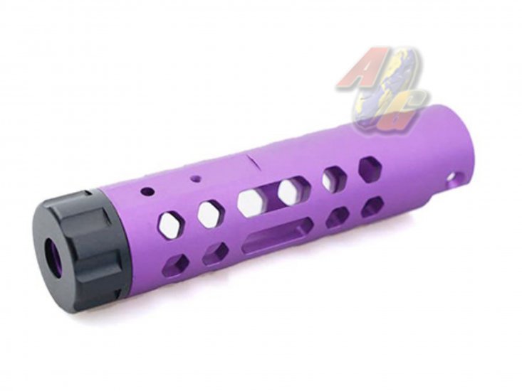 5KU CNC Aluminum Outer Barrel For Action Army AAP-01 GBB ( Type A/ Purple ) - Click Image to Close