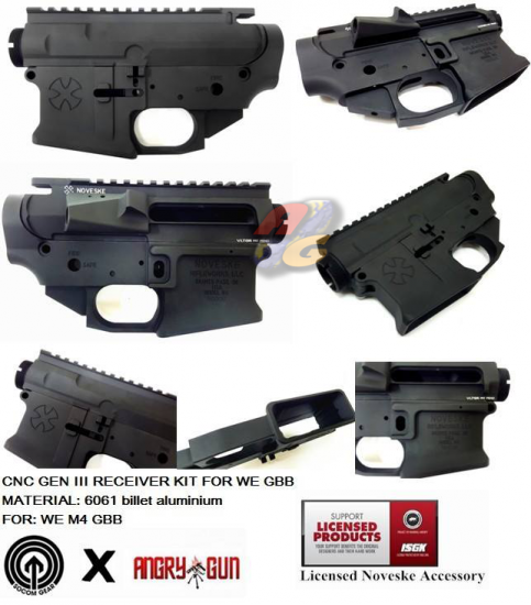 --Out of Stock--SOCOM GEAR x Angry Gun Noveske Gen III Body Kit For WE M4 Series GBB ( Noveske Licensed ) - Click Image to Close
