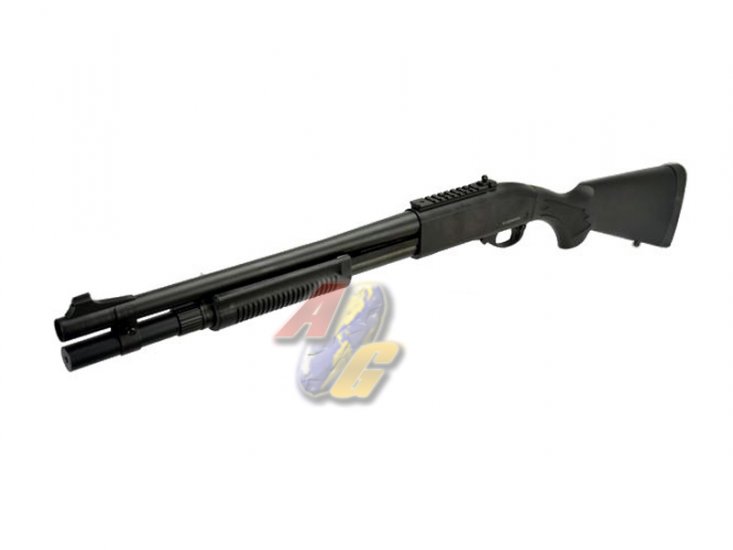 Golden Eagle M870 Tri-Burst Gas Pump Action Shotgun ( Black ) - Click Image to Close