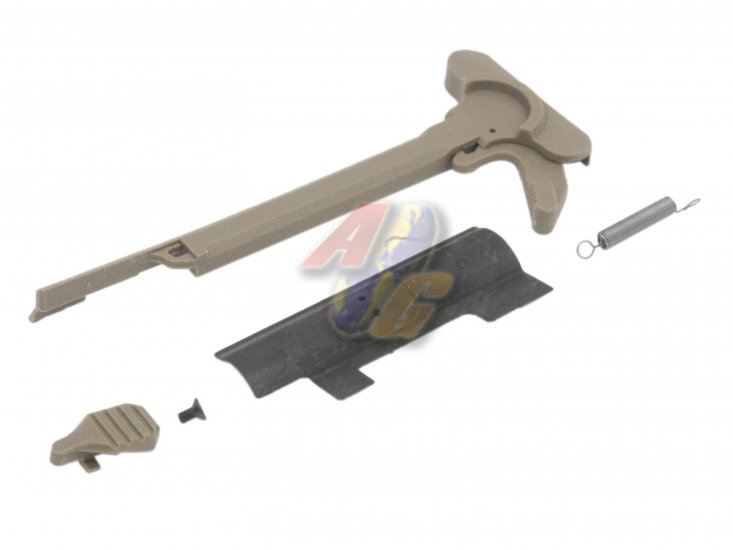 G&P Plastic M4 Charging Handle and Bolt Stop Set ( Sand ) - Click Image to Close