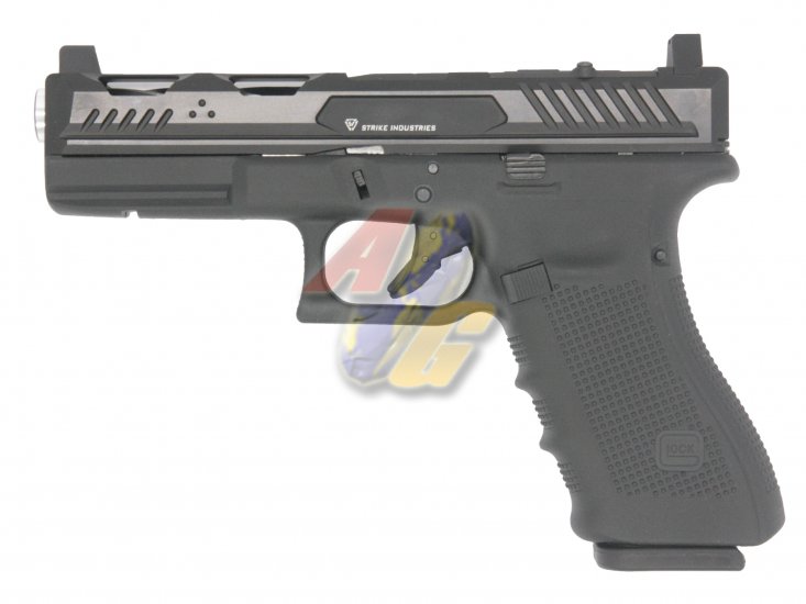 AG Custom Umarex/ VFC Glock 17 Gen.4 with EMG Strike Industries ARK Aluminum Slide Set - Click Image to Close