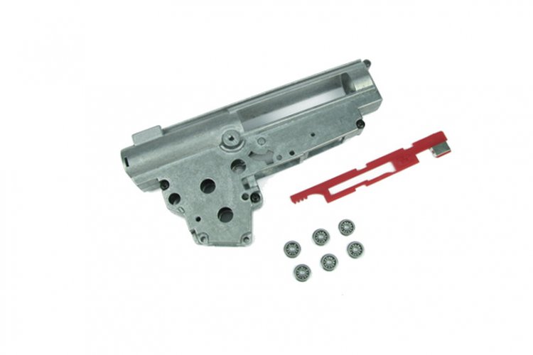 King Arms Ver.3 9mm Bearing Gear Box With AK Selector Plate - Click Image to Close