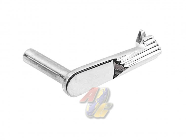 SAVIA CNC Steel Infinity Style Slide Lock For Tokyo Marui Hi-Capa Series GBB ( Glossy Silver ) - Click Image to Close