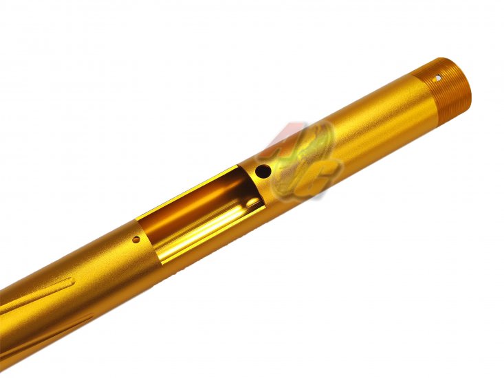 SLONG Aluminum Outer Barrel For Tokyo Marui VSR-10 with 430mm Inner Barrel ( Gold ) - Click Image to Close