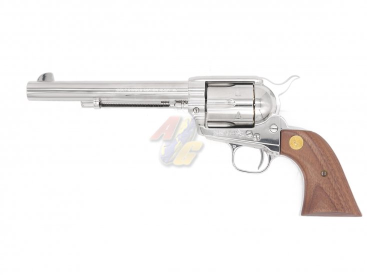 AGT Full Stainless Steel SAA 7.5 Inch Gas Revolver ( Stainless Mirror Finish ) - Click Image to Close