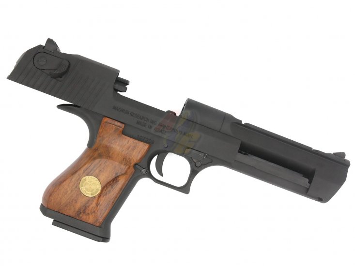 AG/ ALC Custom Full Steel Desert Eagle .50AE Pistol with Wood Grip ( Matt Black ) - Click Image to Close