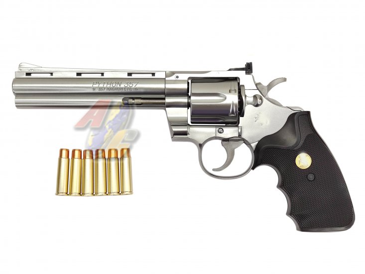 Tokyo Marui Python 357 Spring Revolver ( 6 inch/ Stainless Silver ) - Click Image to Close