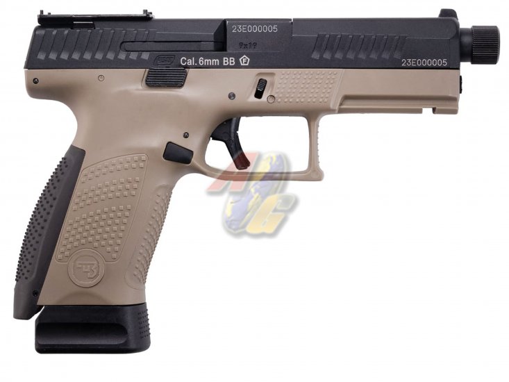 ASG CZ P-10C OR-OT Co2 GBB Pistol with RMR Plate ( Dual-Tone: Black/ FDE ) - Click Image to Close