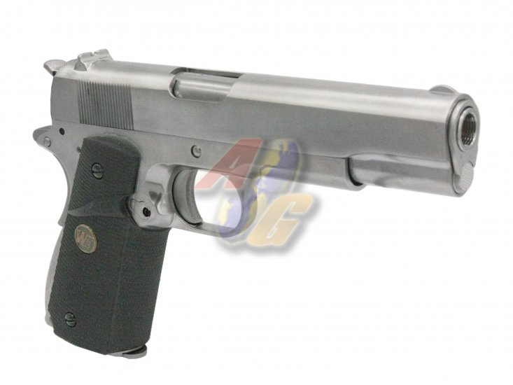 WE M1911A1 (Full Metal, SV, Black Rubber Grip) - Click Image to Close