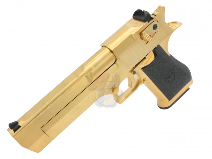 Cybergun/ WE Full Metal Desert Eagle .50AE Pistol ( Gold/ Licensed by Cybergun ) - Click Image to Close