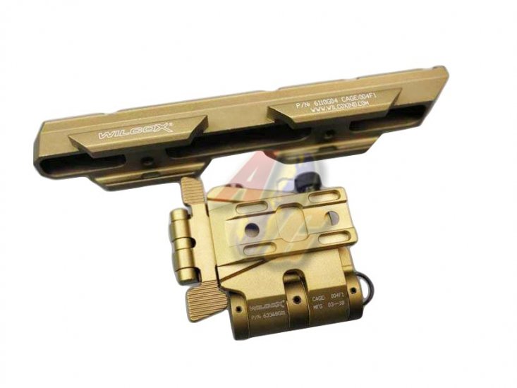 V- Tech Flip Mount with High Risers Mount Rail ( FDE )( CAG Style ) - Click Image to Close