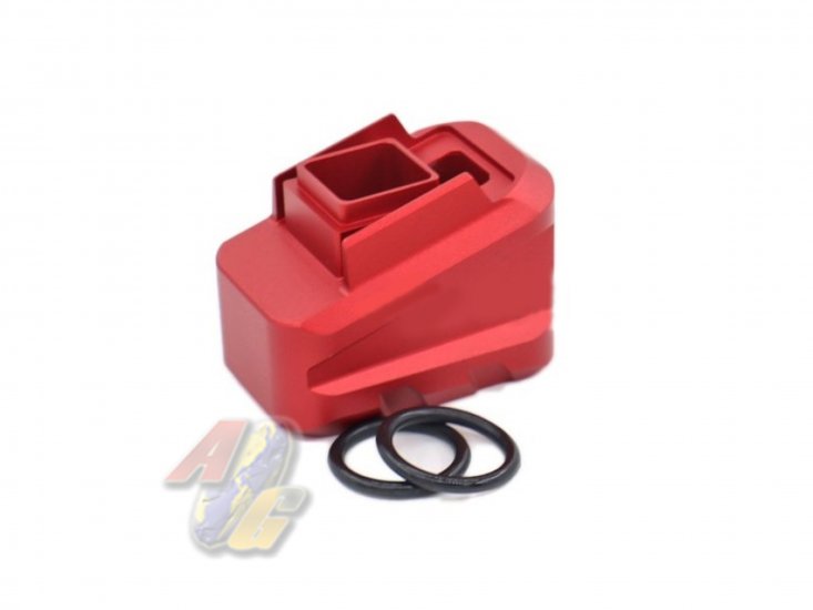 IGY6 TD Style Magazine Extension For P320 M17/ M18/ X-Carry GBB ( Red ) - Click Image to Close