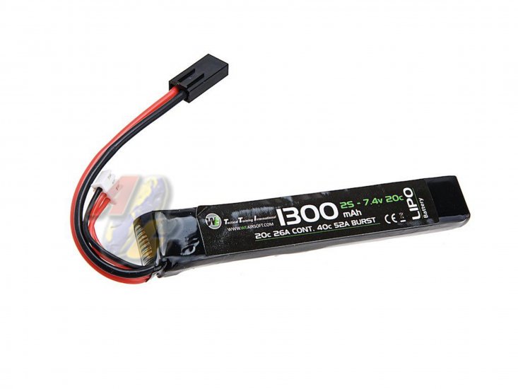 WE Lipo Battery 7.4v 1300mAh Stick Type ( 20C ) - Click Image to Close