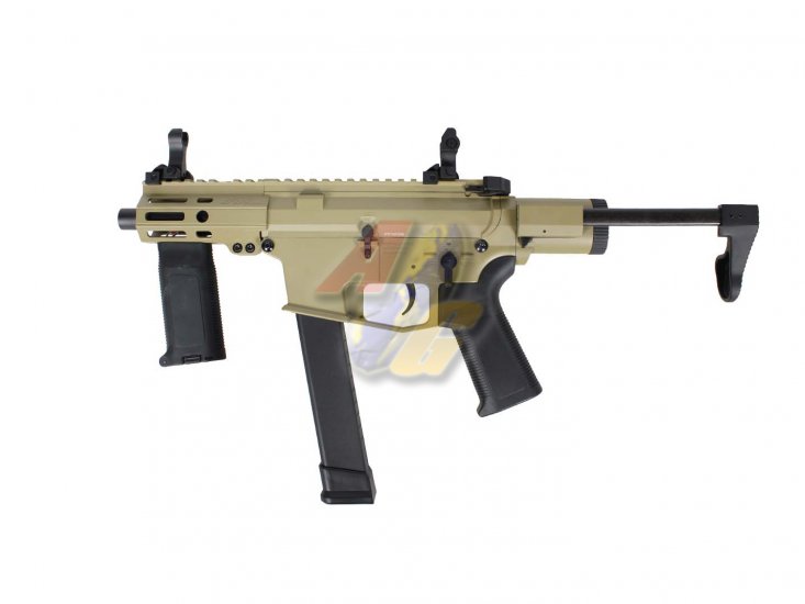S&T/ EMG Angstadt Arms SCW-9 Full Metal G3 AEG ( TAN ) - Click Image to Close