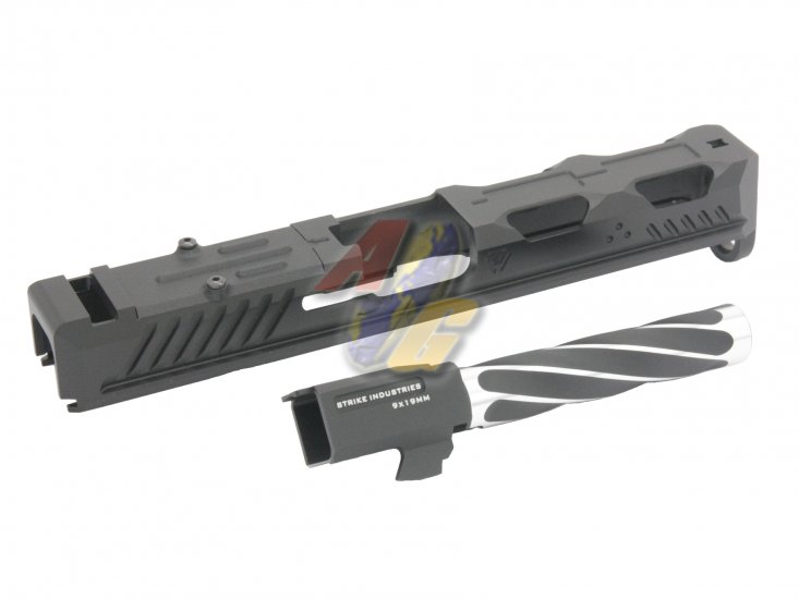 EMG Strike Industries ARK Aluminum Slide Set For Umarex/ VFC Glock 17 Gen.4 GBB ( BK ) - Click Image to Close