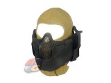 V-Tech V8 Strike Steel Half Face Mask(BK)