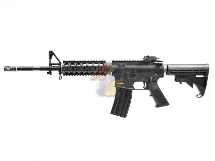 Cybergun Licensed FN HERSTAL M4A1 Carbine RIS GBB ( BK/ by WE ) - Click Image to Close