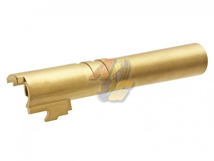 5KU 4.3 Stainless Steel Outer Barrel For Tokyo Marui Hi-Capa 4.3 Series GBB ( Gold/ 11mm+ ) - Click Image to Close