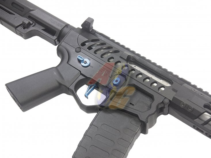 EMG F1 AEG ( Black/ Blue Switch/ RS-2 Stock ) ( by APS ) - Click Image to Close
