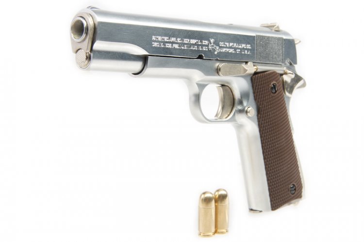 V-Tech 1/2 Scale High Precision 1911 Mini Model Gun ( Shell Ejection/ Silver ) - Click Image to Close