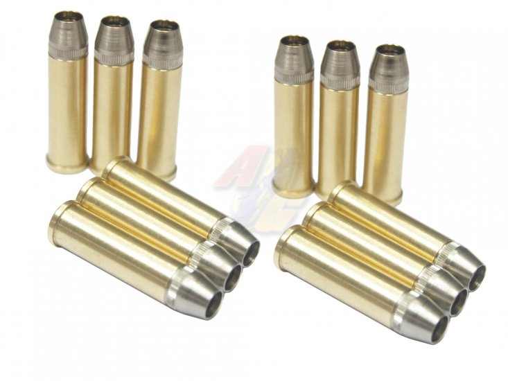 --Out of Stock--Gun Heaven Full Metal Brass Shells For Umarex SAA 6mm Co2 Revolver (12pcs) - Click Image to Close