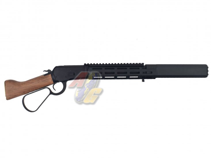 --Out of Stock--A&K M-Lok M1873 Sawed-Off Gas Rifle with Silencer ( Real Wood/ Black ) - Click Image to Close
