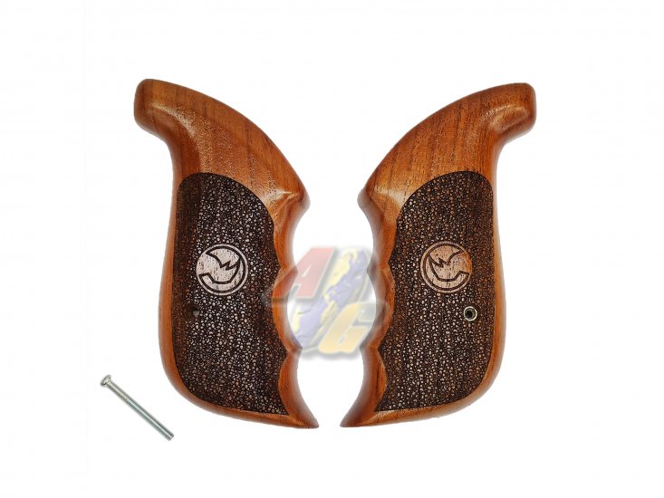 KIMPOI SHOP Chiappa Rhino 50DS .357 Magnum Wood Grip For BO Chiappa Rhino 50DS .357 Magnum Co2 Revolver ( Type B ) - Click Image to Close