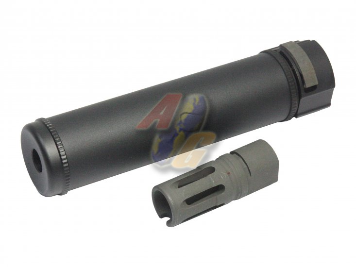 Armyforce Socom 556 Style QD Silencer with Flash HIder ( 14mm- ) - Click Image to Close