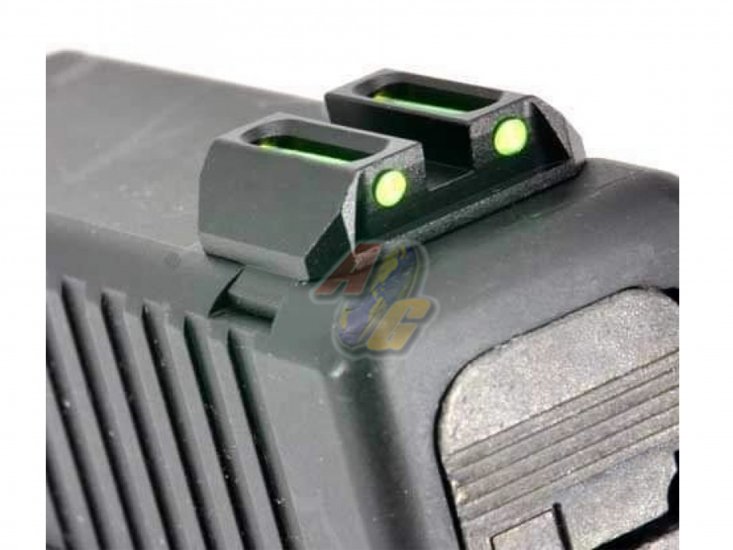 AIP Aluminum Front and Rear Fiber Sight For Tokyo Marui G17 Series GBB - Click Image to Close