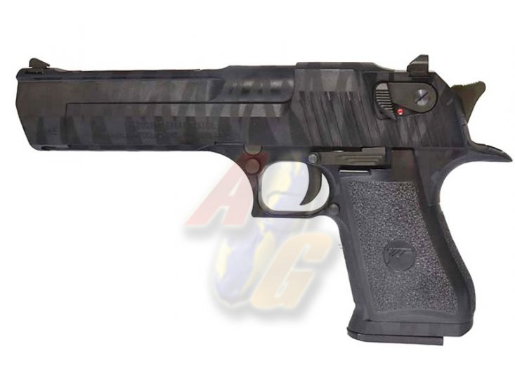 Cybergun/ WE Full Metal Desert Eagle .50AE Pistol ( Tiger Stripe Black/ Licensed by Cybergun ) - Click Image to Close
